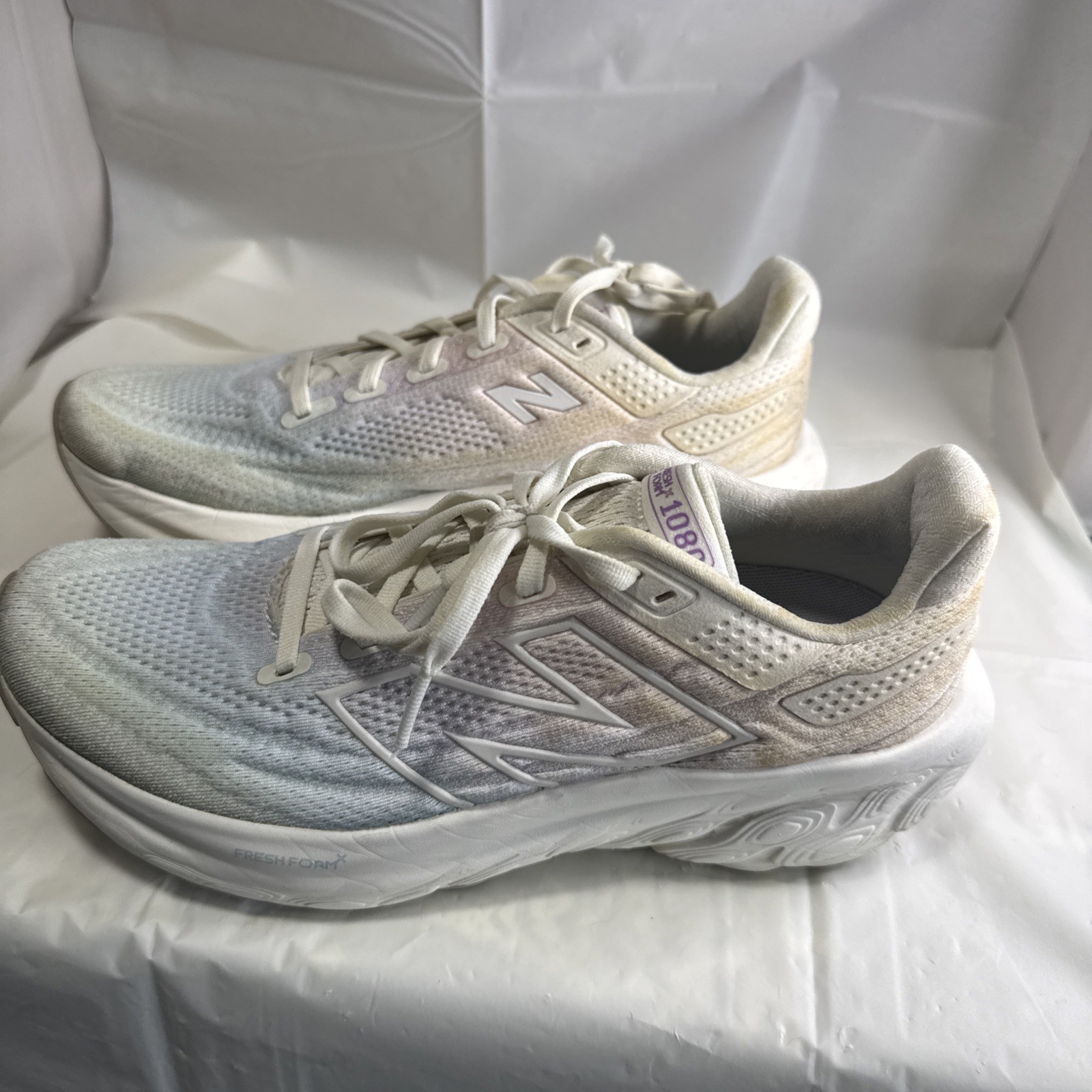 New Balance Womens FF X 1080 V13 W1080X13 White Running Shoes Sneakers Size 8.5