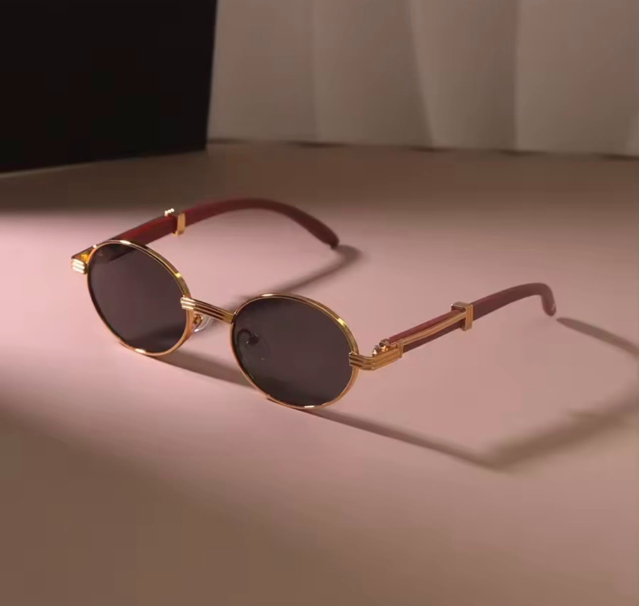 Vintage Oval Sunglasses Luxury Designer Round Sun Glasses Gradient Mirror