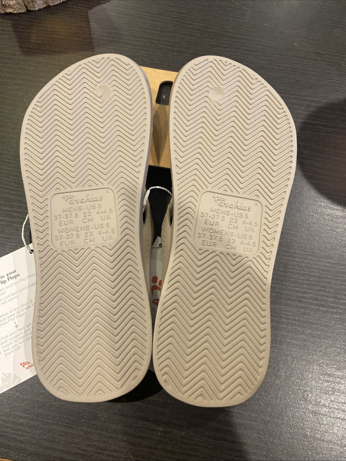 Size 6 Women’s Archies, Arch Support Flip Flop ARCHFLIP-TAUPE Taupe SYNTHETIC