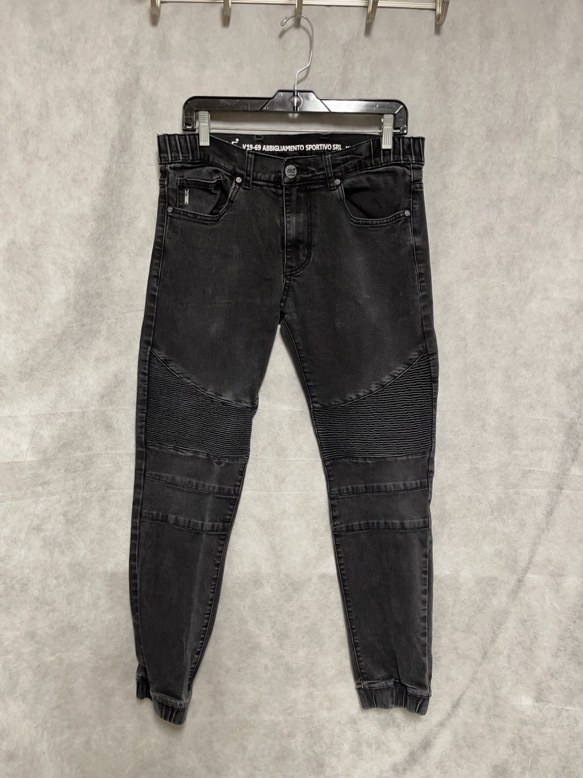 Versace Jeans Men 32×31 Black Jogger 19-69 Abbigliamento Sportivo SRL Moto Denim