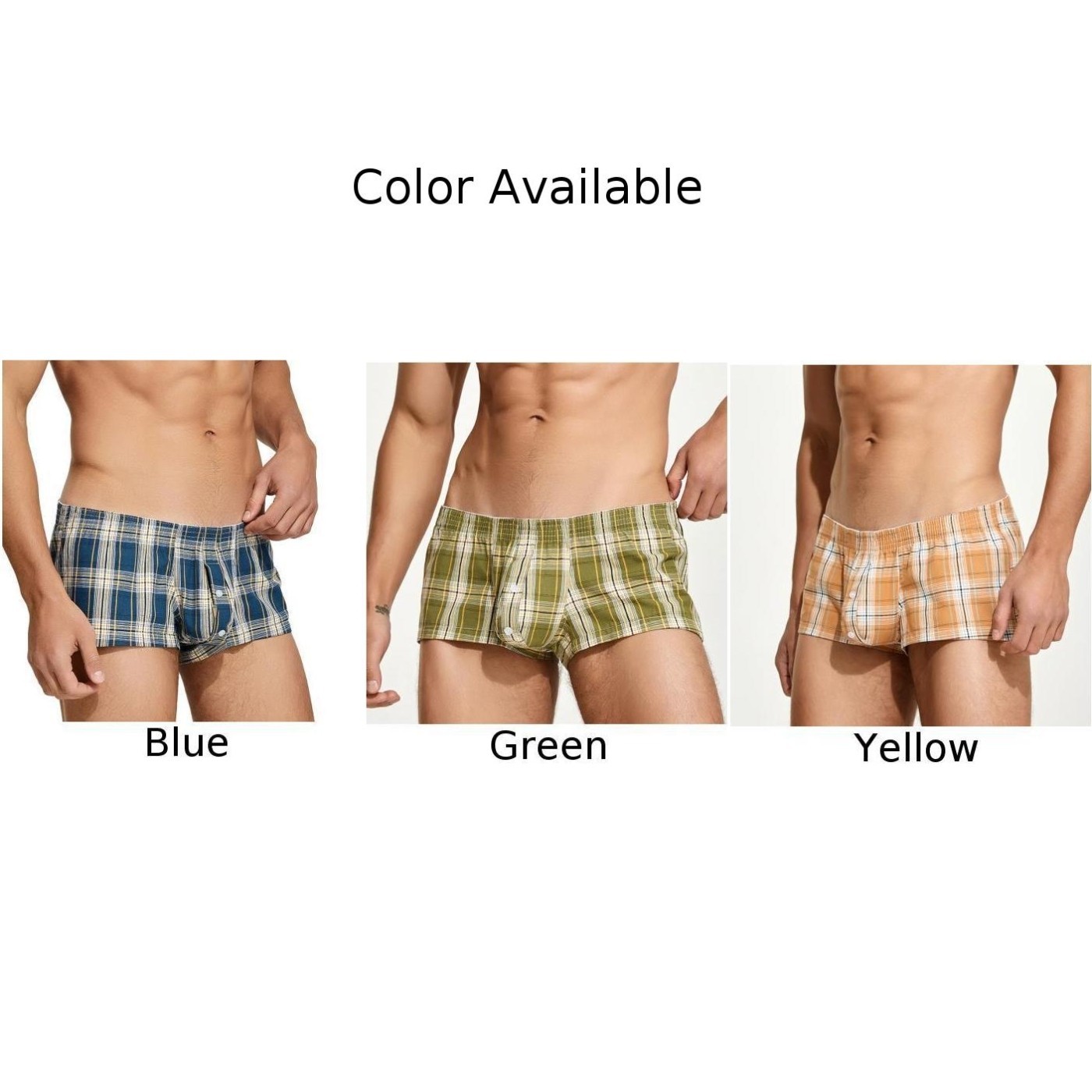 Mens Sexy Underwear Underpants Soft Boxers Shorts Briefs Trunks Button Low Rise