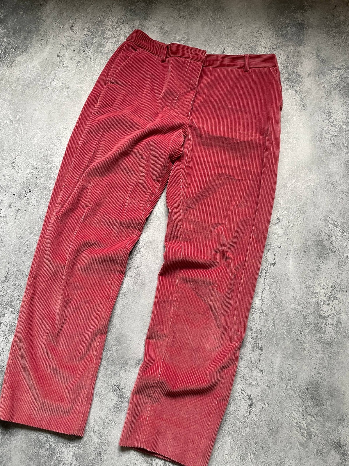 Weekend Max Mara Velvet Velour Slim Cigarette Fit Pink Pants Size M