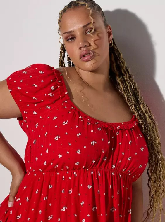 NWT Brand New Tags! Red Daisy American Floral Dress 2 Piece Set of 3 4XL 4 PLUS