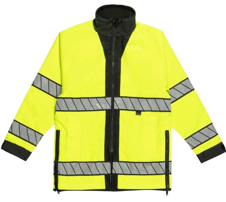 🛑Blauer 233R B.DRY Reversible Rain Jacket Hi-Vis Yellow SAFETY NWT L WORKWEAR