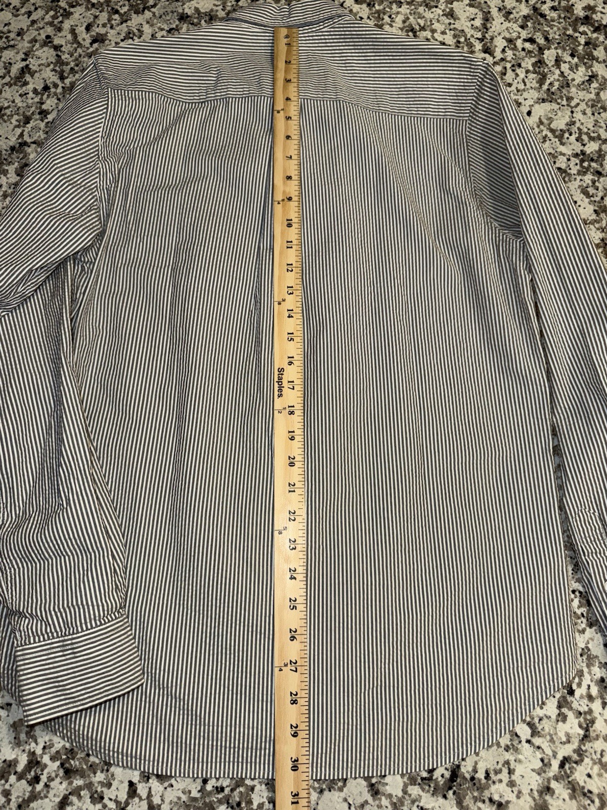 Norse Projects Thorsten Seersucker Shirt Mens Size M Navy Striped (NEW)