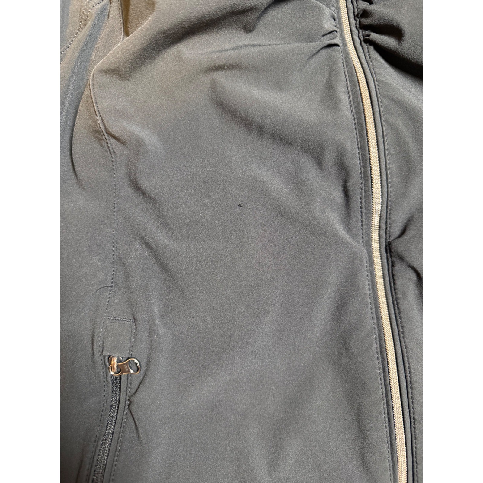 Lululemon Go The Distance Vest Black Running Hooded Cinched Back Sz 6