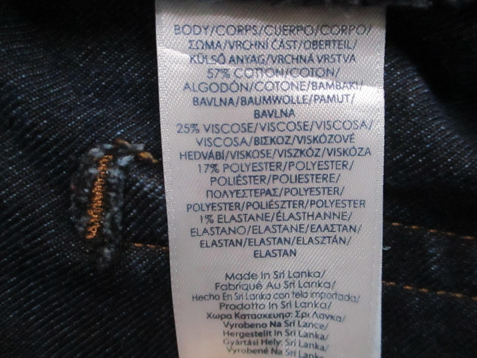 Chaps Jeans Womens 8 Blue Dark Wash Mid Rise Straight Stretch Denim 29×28