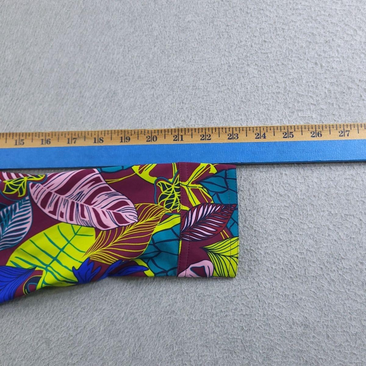 Coolibar Shirt Womens Small Multicolor Tropical Leaf Button Up UPF 50+ Tunic