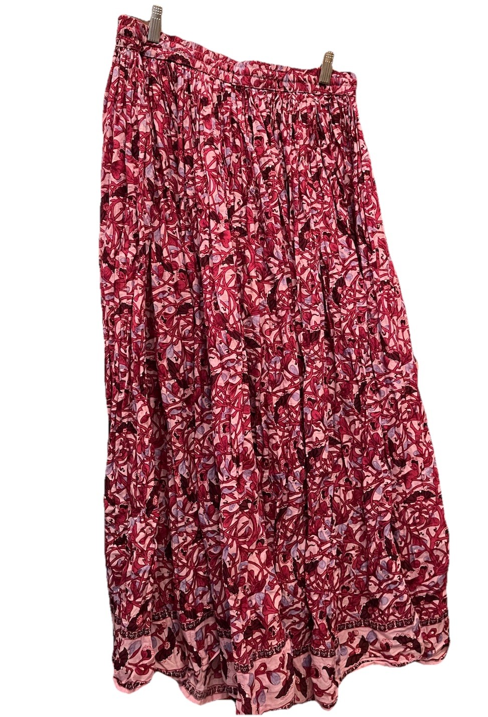 White Stag Mystic Mauve 100% Cotton Print Broom Skirt Boho Chic Size 12/14