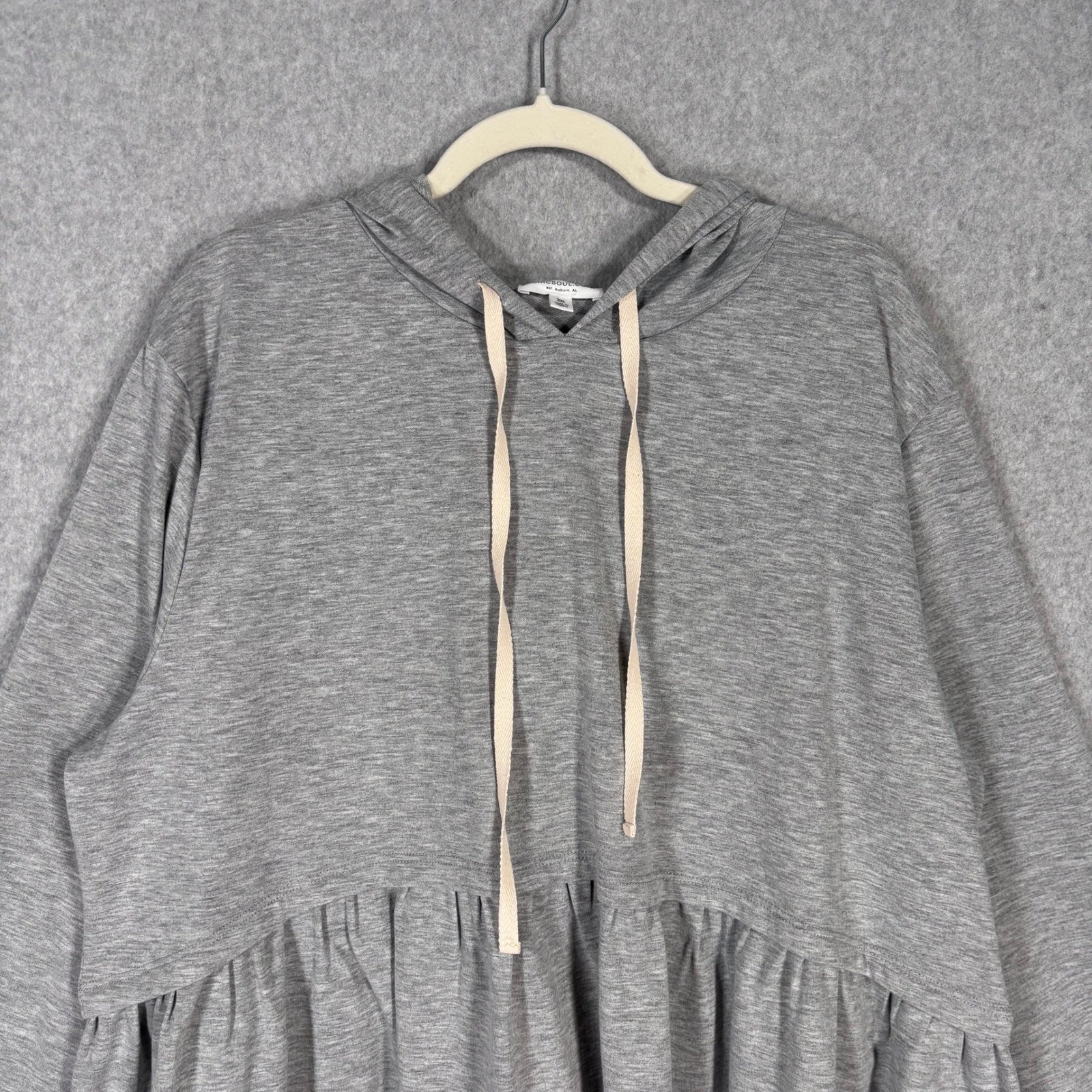 ChicSoul Ruffle Tunic Hoodie Sweatshirt 3XL Peplum Feminine Flowy Lounge Comfy