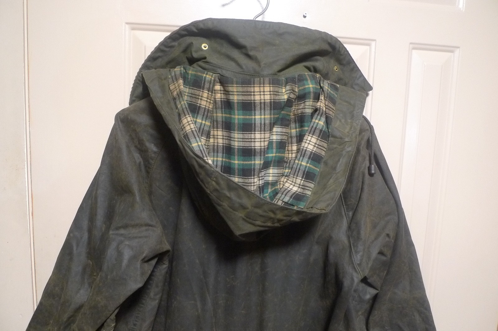 BARBOUR -A160 BURGHLEY WAX COTTON COAT – MADE@ UK – VINTAGE – SHABBY CHIC – 34