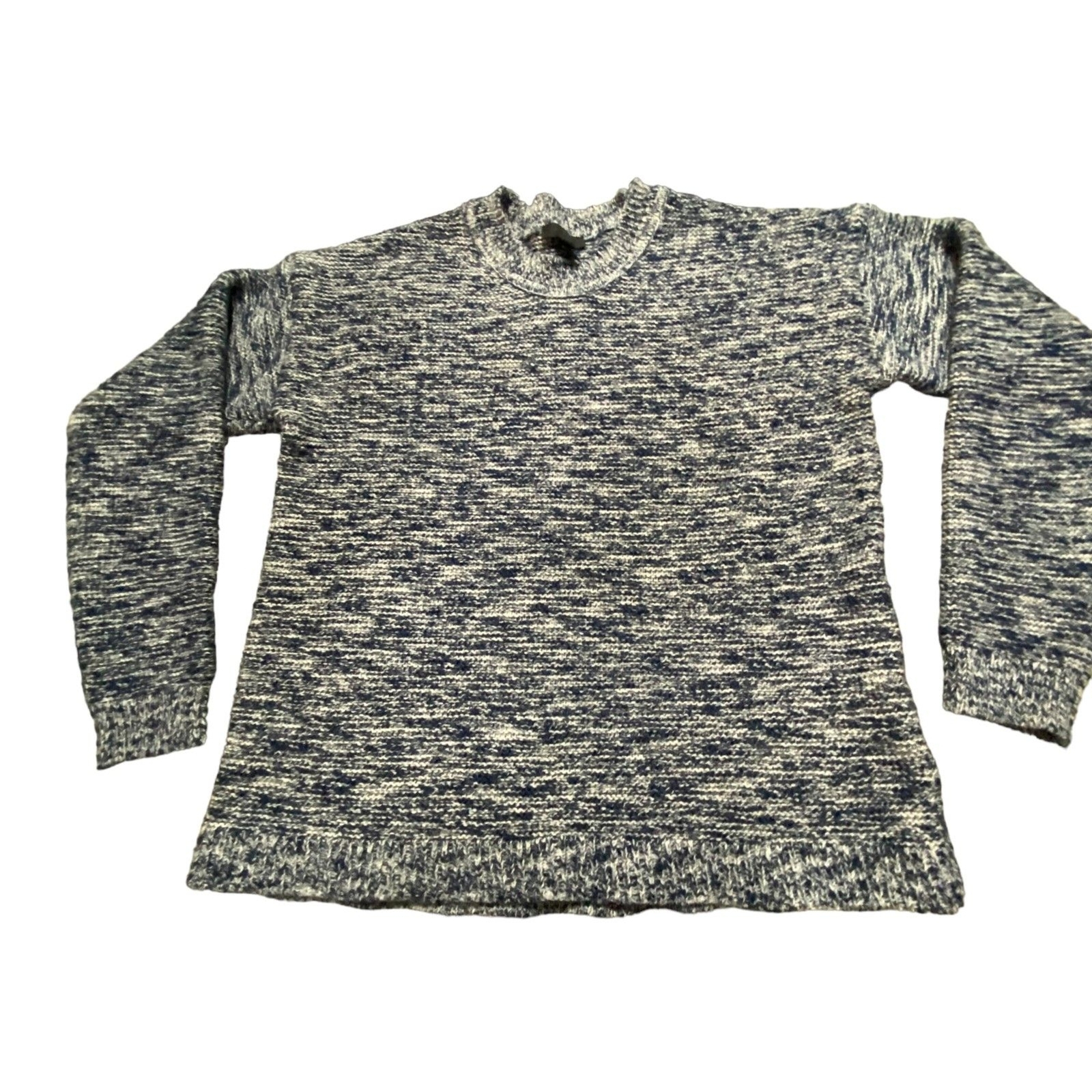 J. CREW Women Blue Marbled Pullover Sweater Small