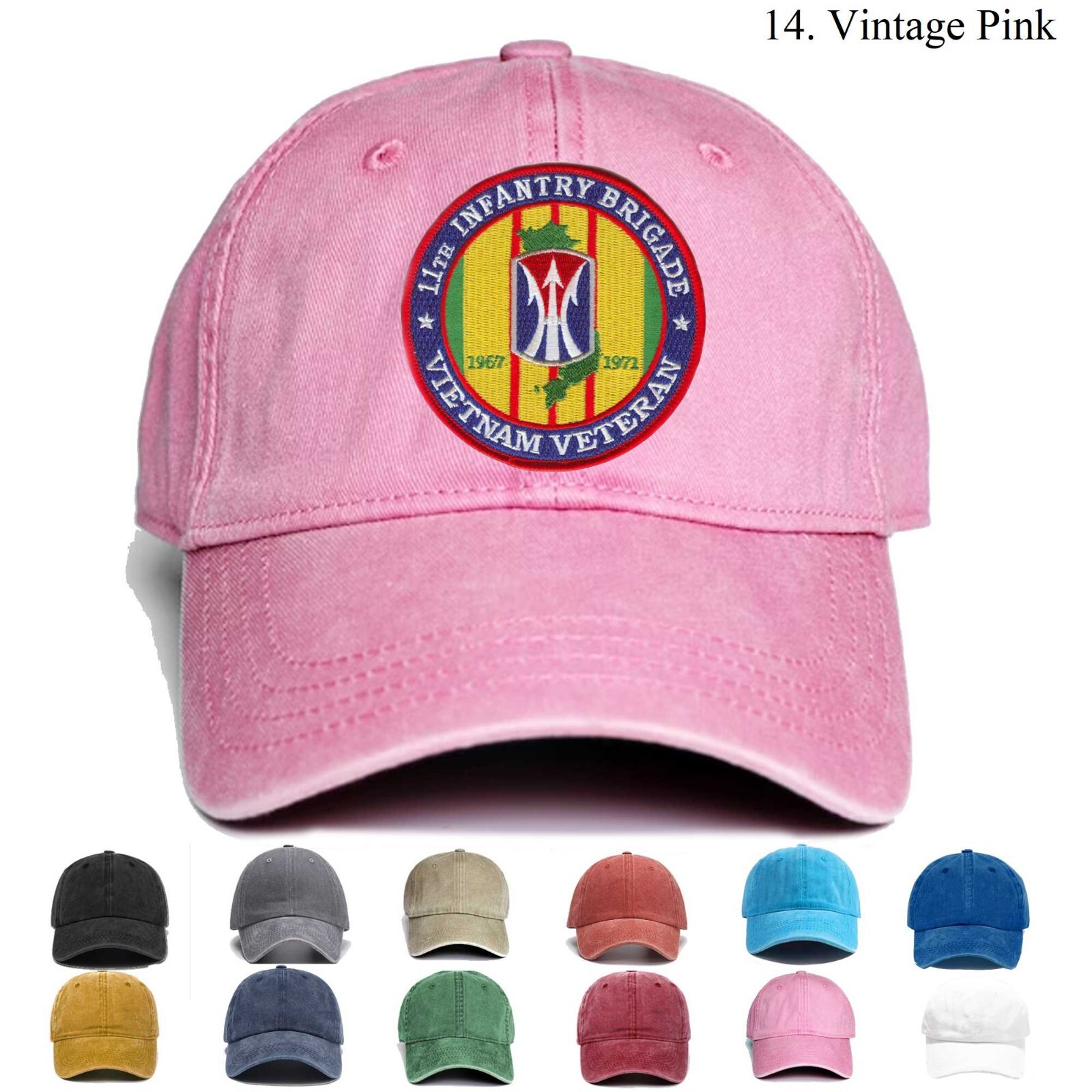 Embroidered Hat 11th Infantry Brigade Vietnam Veteran, Veteran Cap, Gift Idea