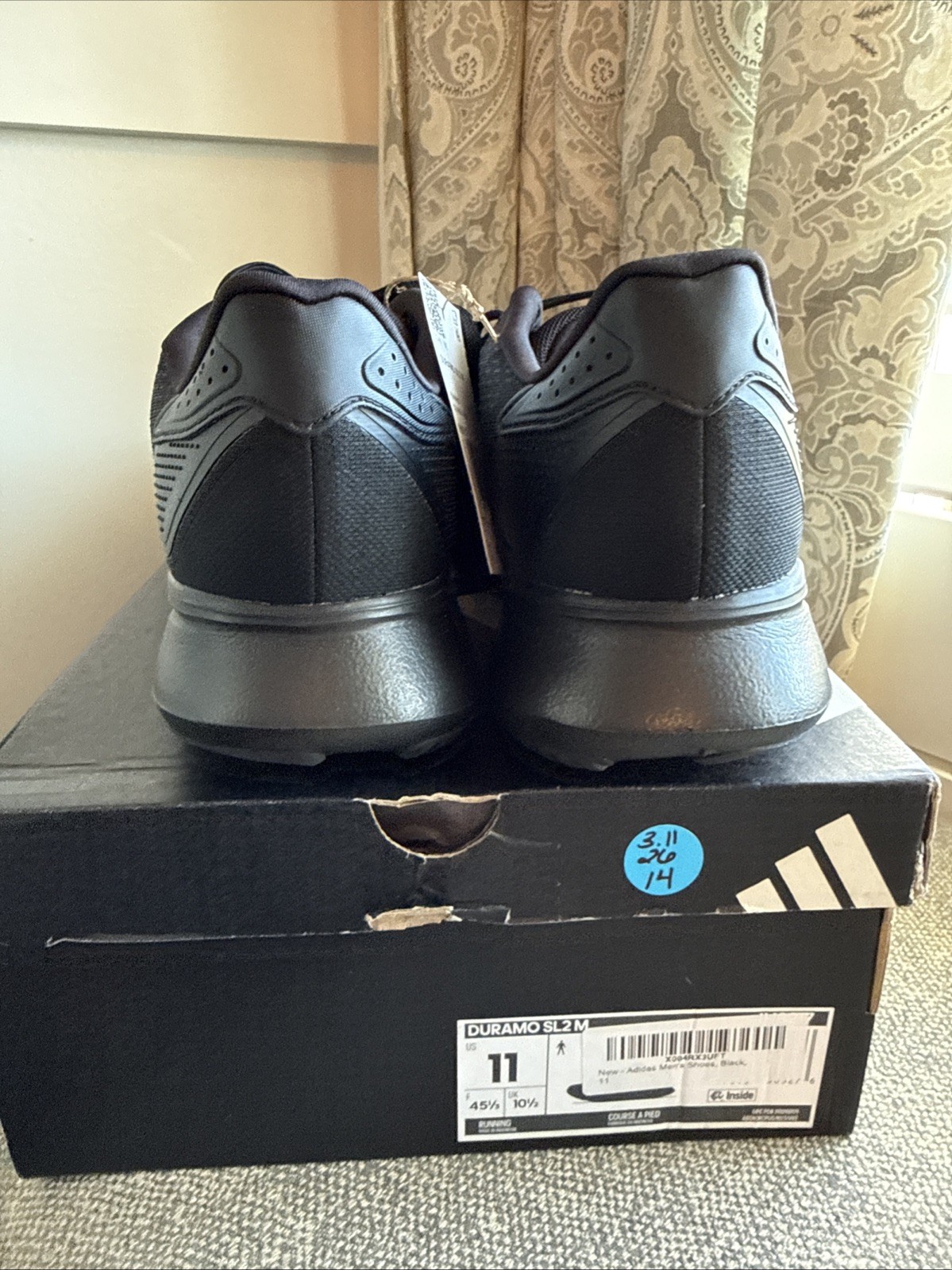 Size 11 Men’s adidas Duramo SL 2.0 Triple Black IH8217 Sneakers Shoes