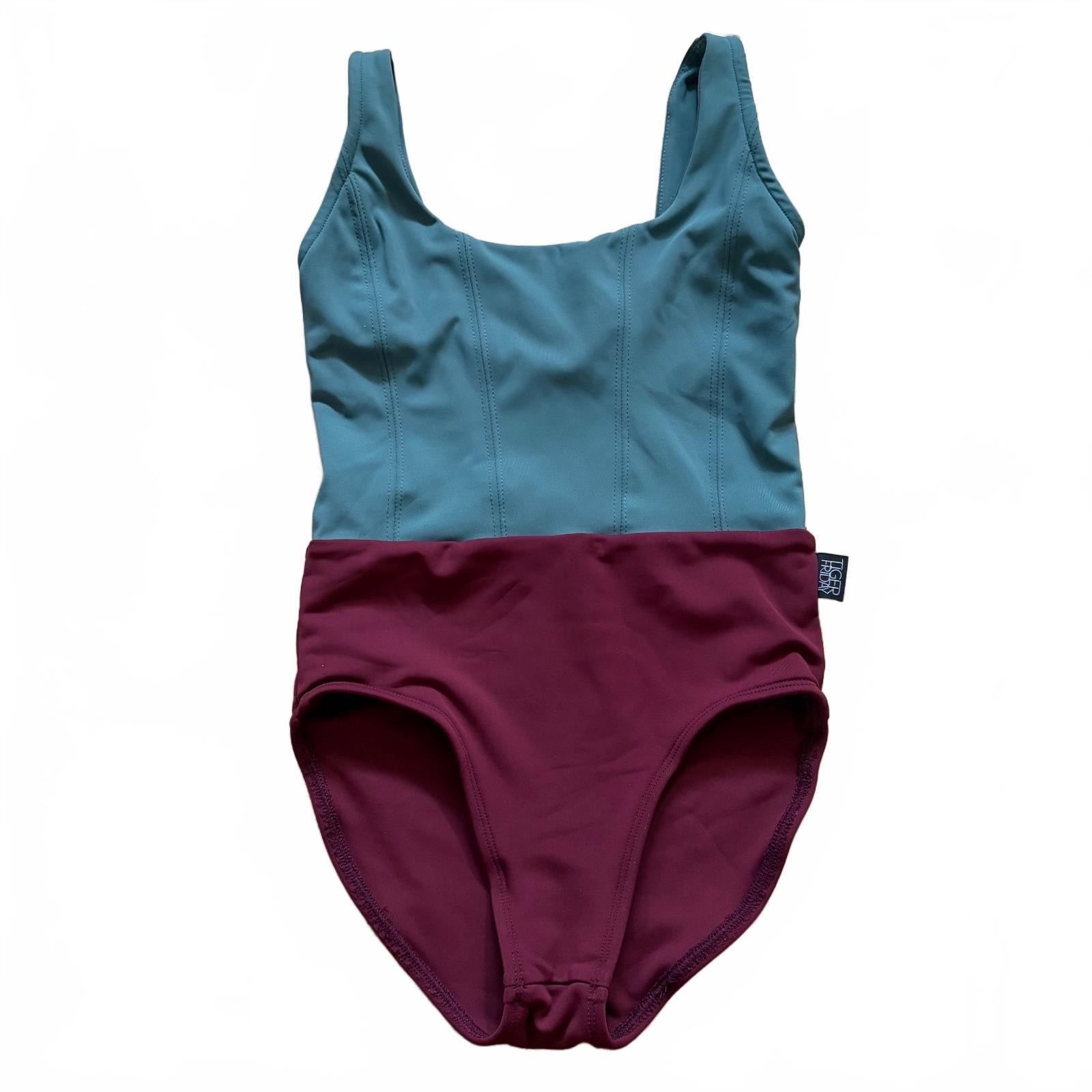 Tiger Friday Leotard Dance Colorblock Two Tone Youth Kid Child Girl’s Large