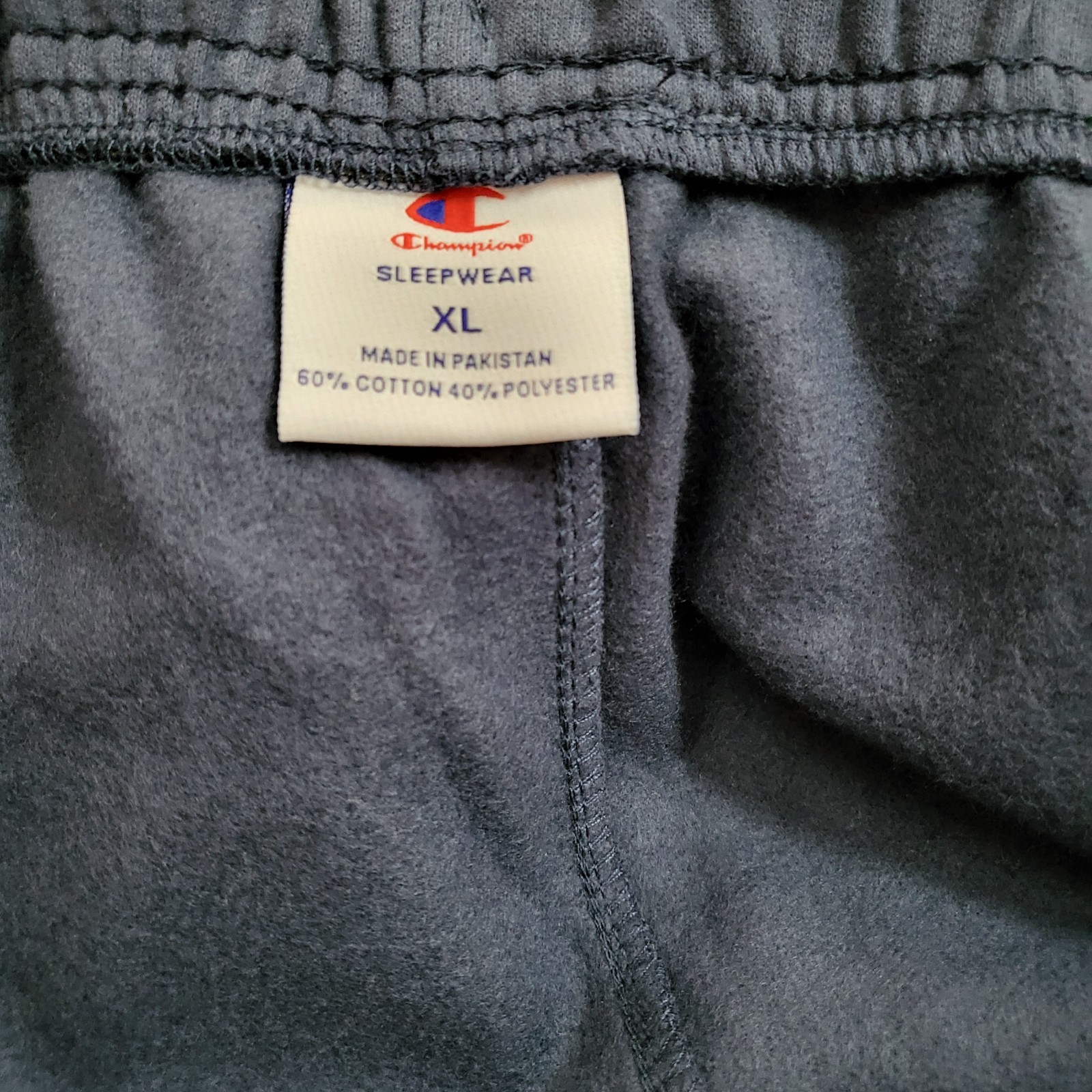 CHAMPION Powerblend Men`s Fleece Lounge Joggers Sweatpants Size XL Gray Navy