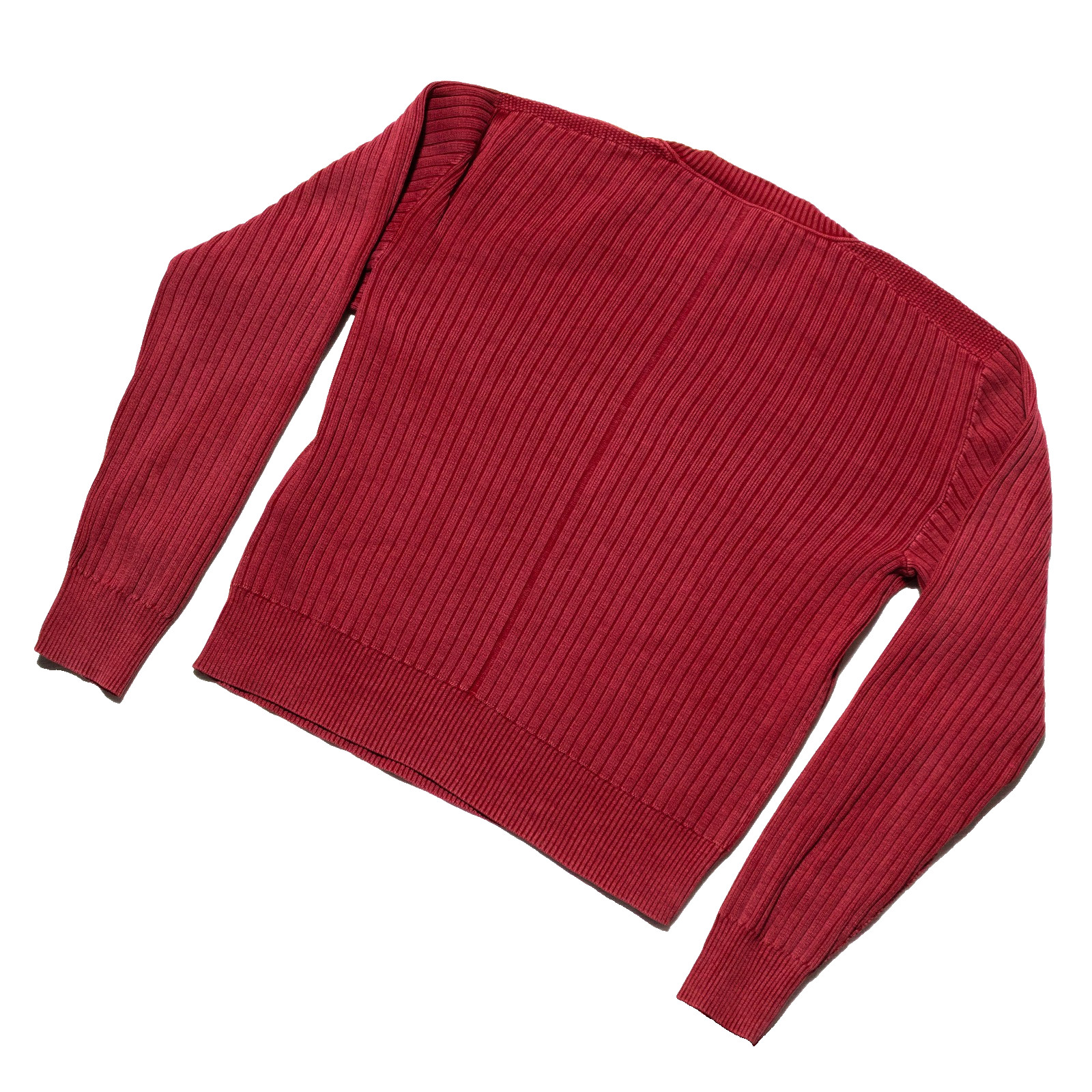 Rag & Bone Ribbed Cotton Sweater Red Minimalist Preppy Crewneck Women’s Medium