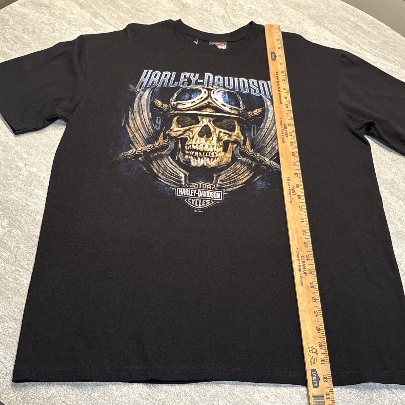 New 2015 Harley Davidson Skull American Flag Eagle Biker Motorcycle Shirt XL