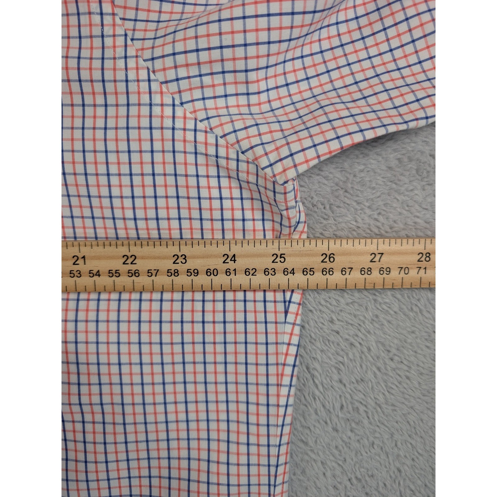 Brooks Brothers Dress Shirt Mens 16.5 34 Traditional Fit Non-Iron Cotton Check