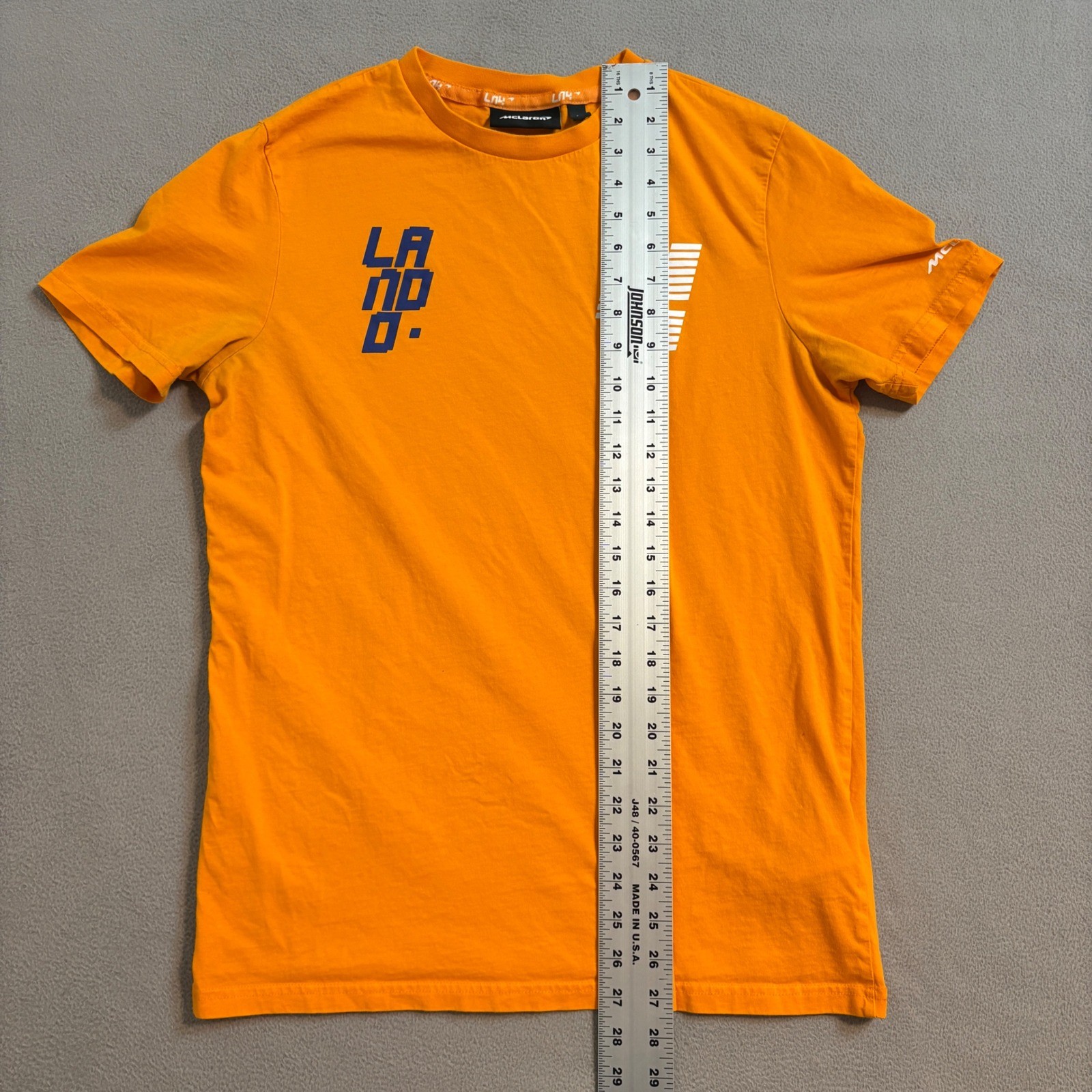 McLaren Lando Norris LN4 Graphic T-Shirt Mens Medium Orange F1 Racing Tee