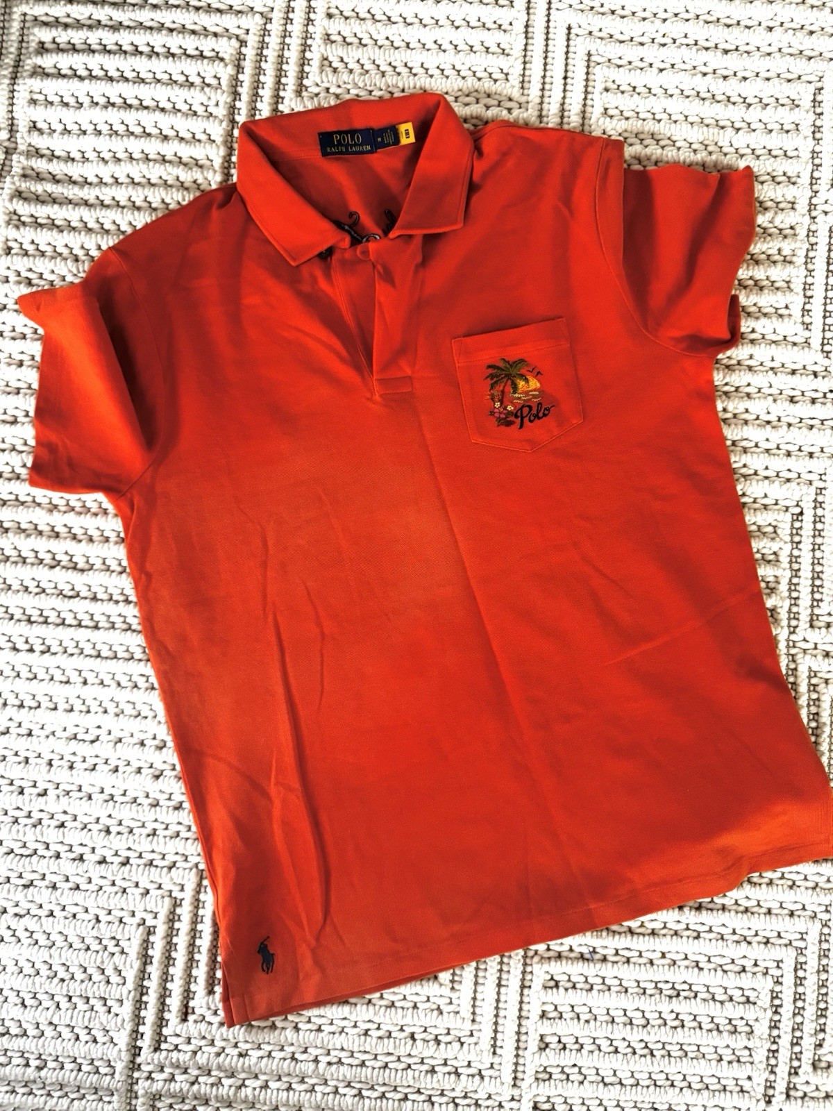 Polo Ralph Lauren SP26 PROTO Sample Camp Collar Shirt Embroidered Sunset Rare