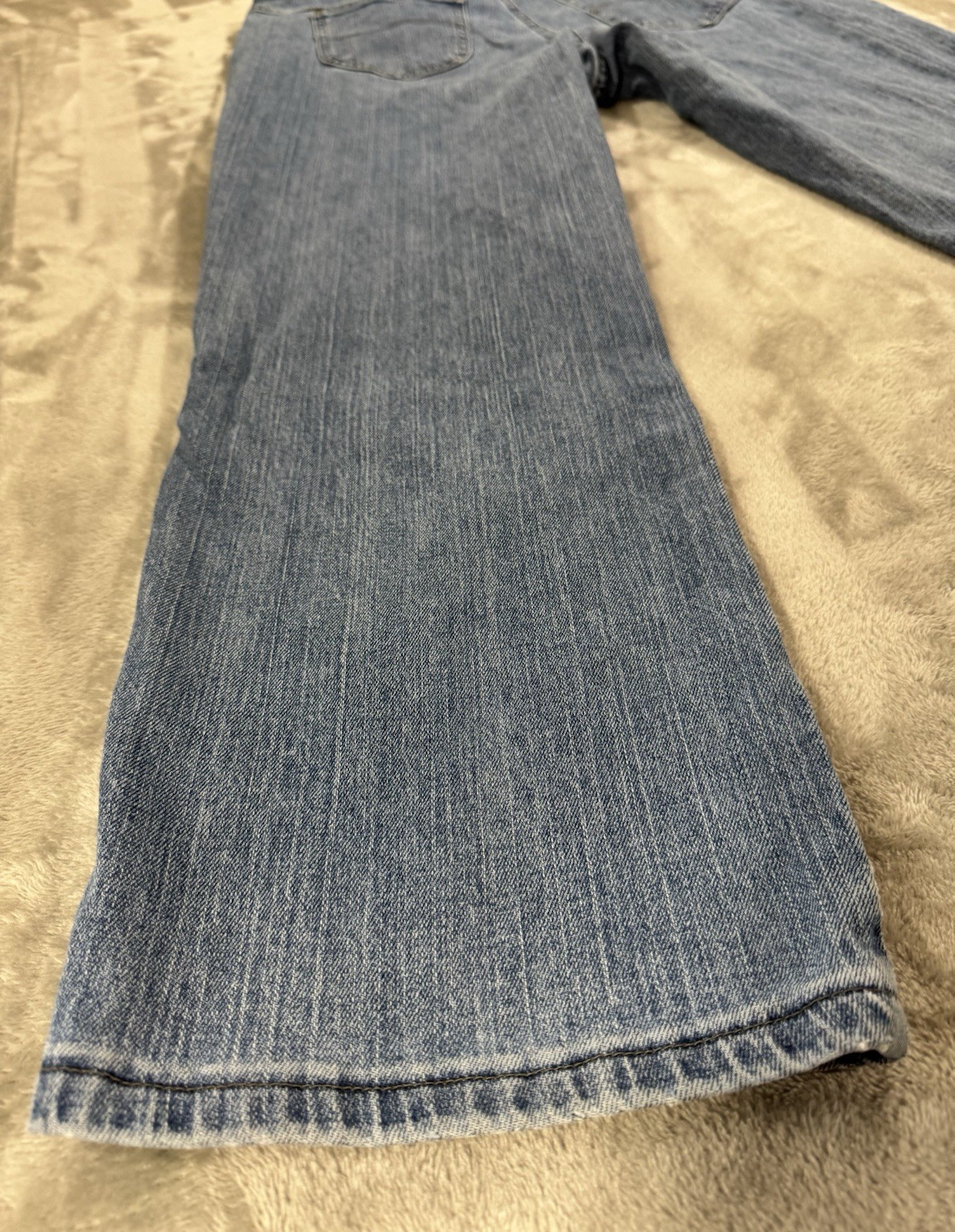 Lee Womens Jeans 16 Short Relaxed Straight Leg High Rise Stretch Light Wash