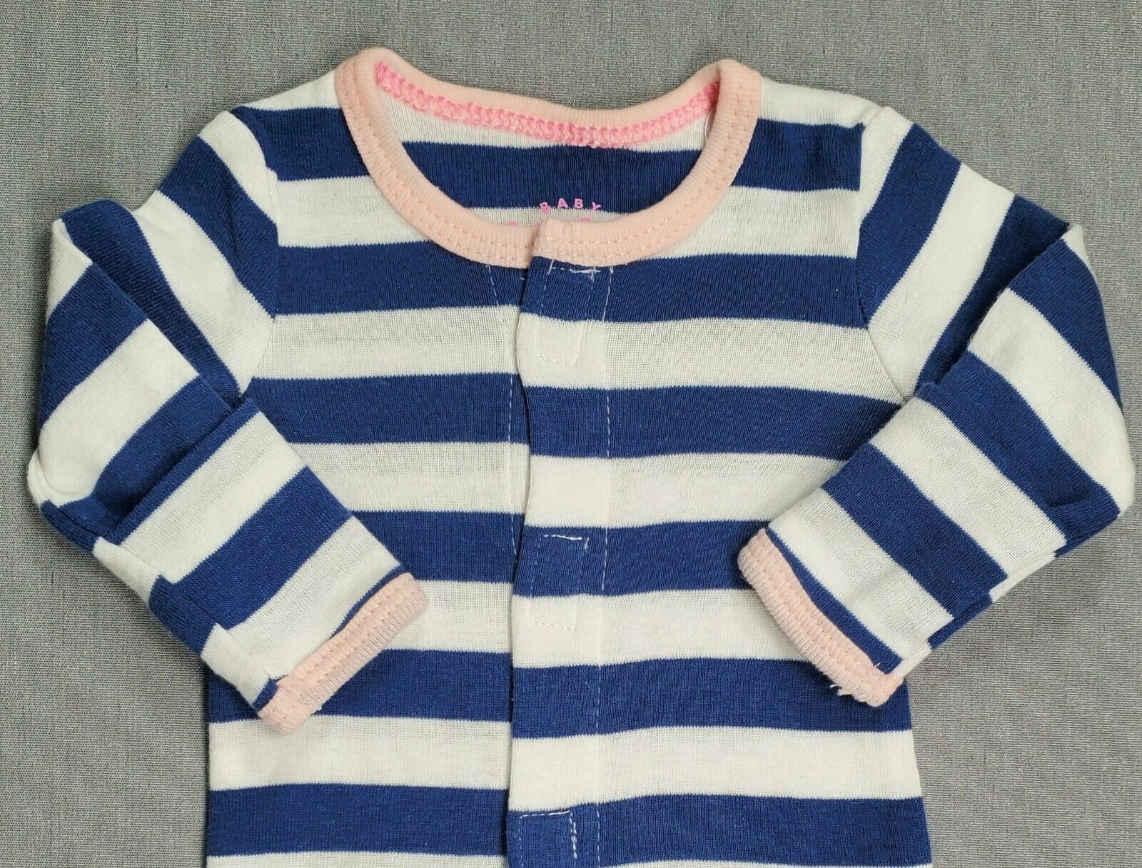 Baby Girl Clothes Nwot Cat & Jack Preemie Dark Blue & White Striped Outfit