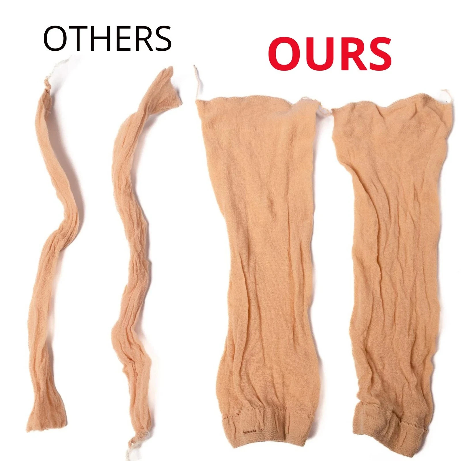 Disposable Nylon Socks for Women, 72 Pairs Tan Footies