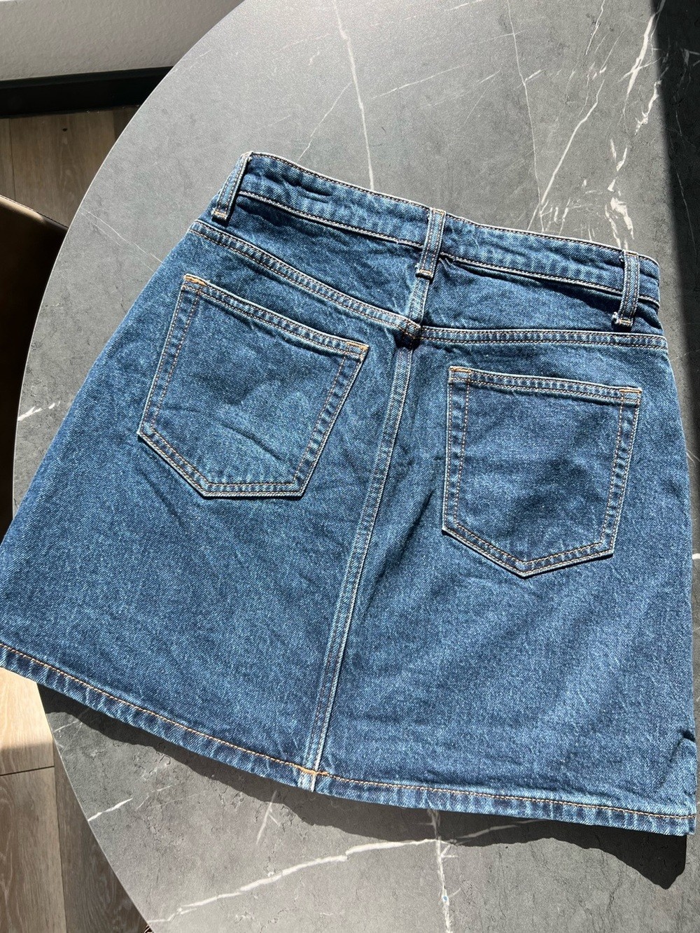 NWOT $148 | Reformation Lydia High Waist Denim Miniskirt in Huron | Size 27