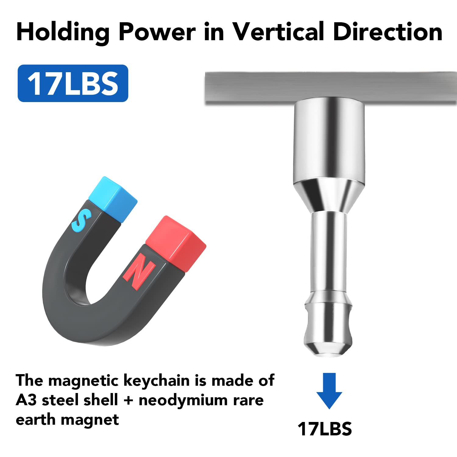 4 PCS Magnet Key Chain Gold Testing Kit Magnetic Key Holder Silver Tester for Je