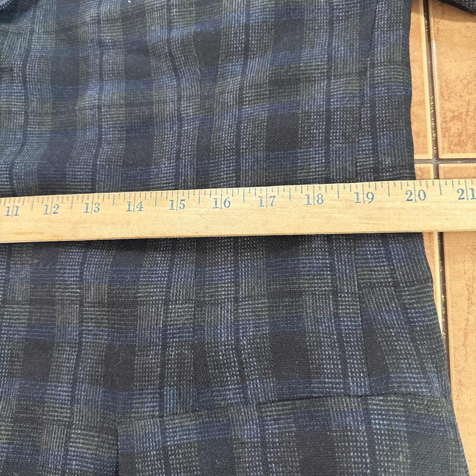 Sears Sportswear Vintage Gray Plaid Blazer Jacket Sport Coat USA Union Made 40R
