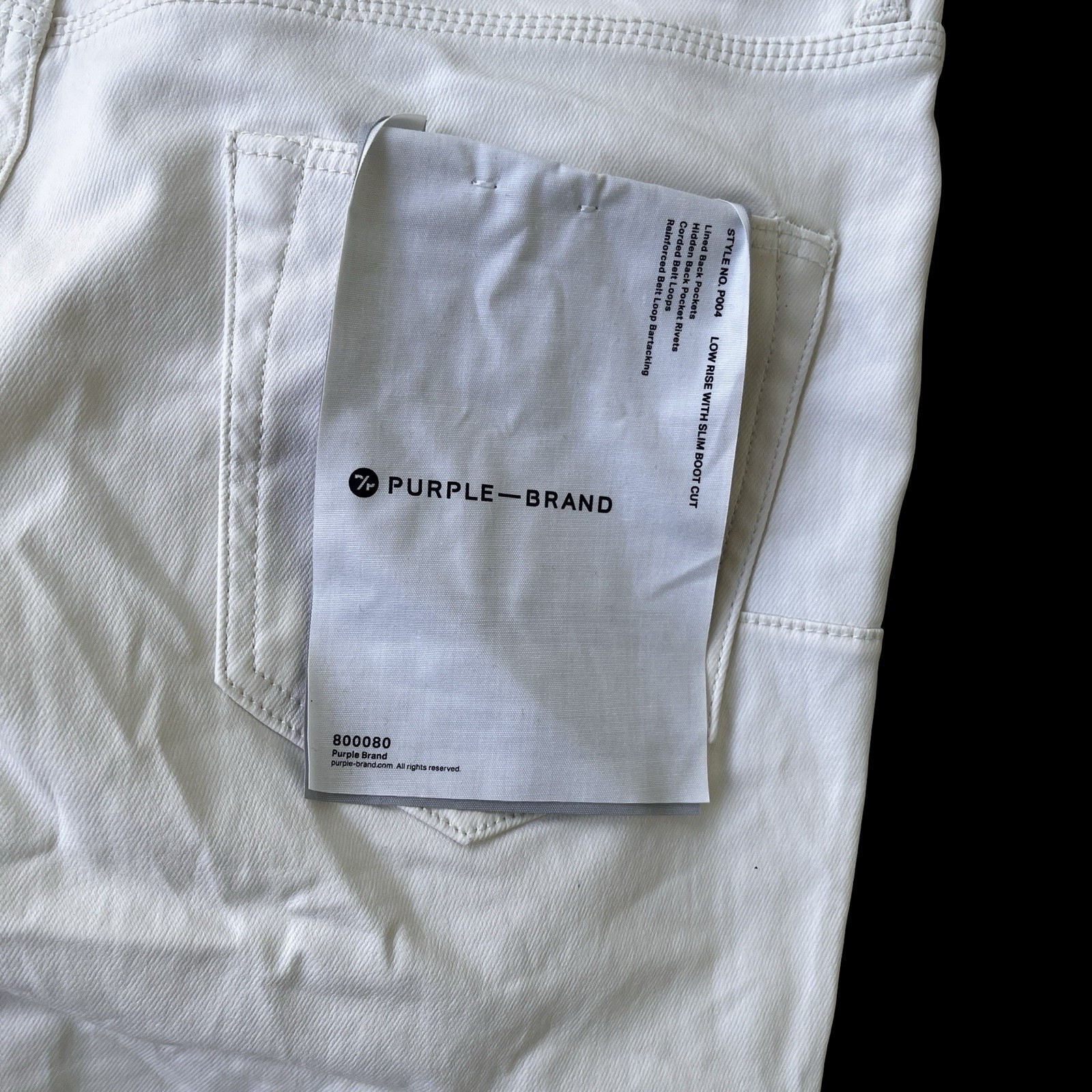 PURPLE BRAND p004 Cargo Flared Jeans White Size 34