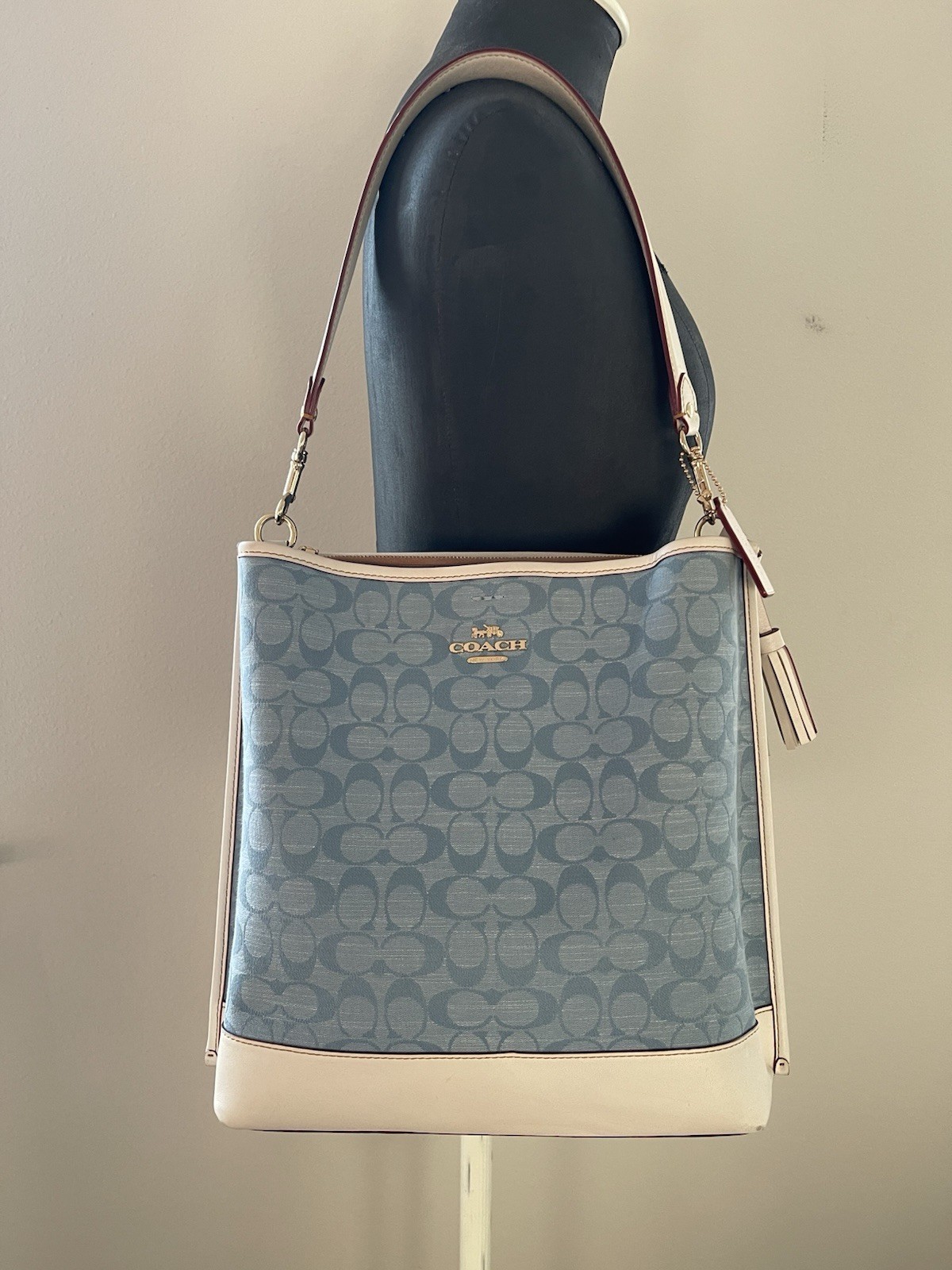 Coach Mollie Bucket Bag 22 in Signature Chambray