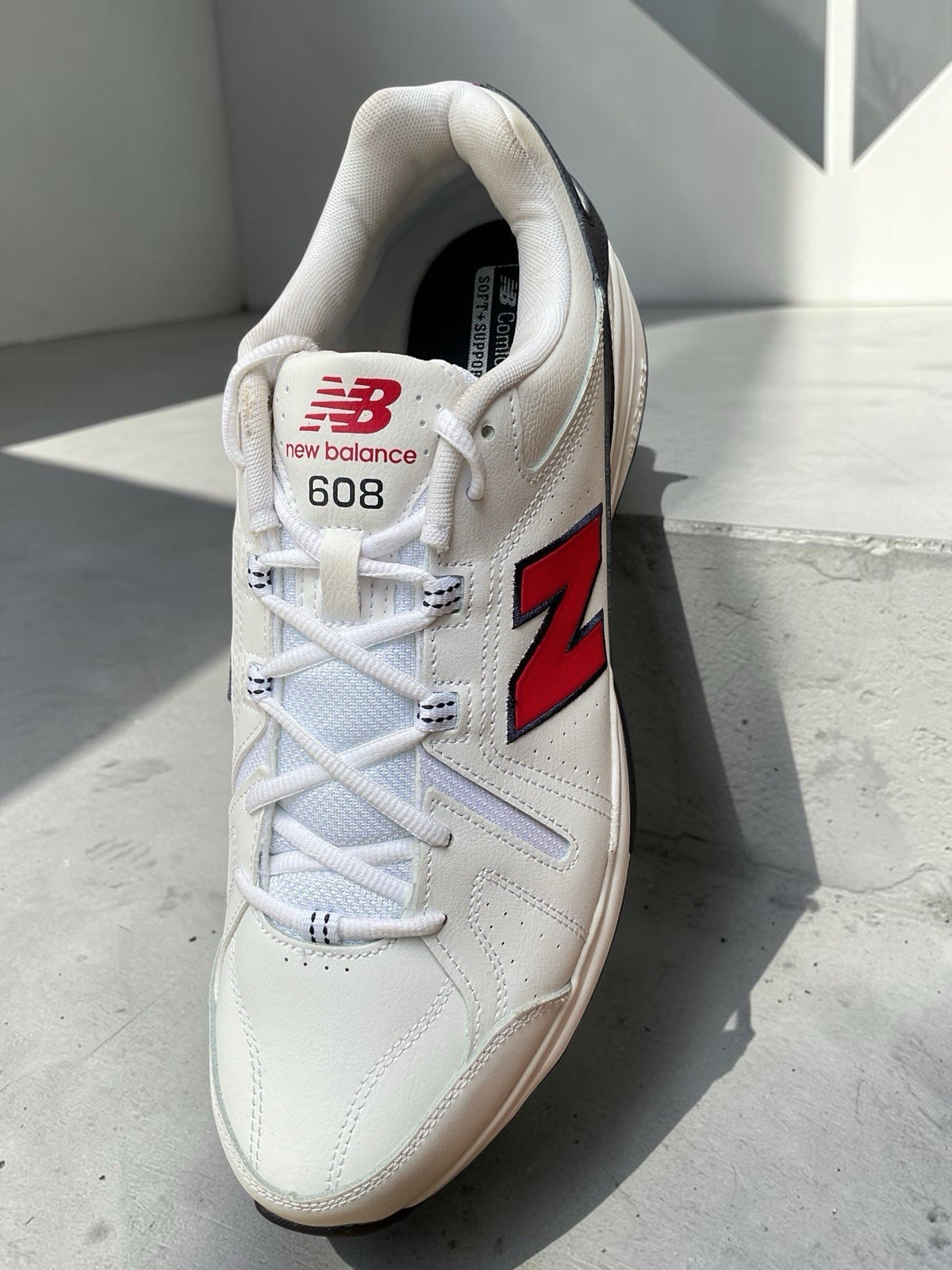 New Balance 608 MX608HR5 Men’s Size 15 White Red Navy Training Walking Shoes