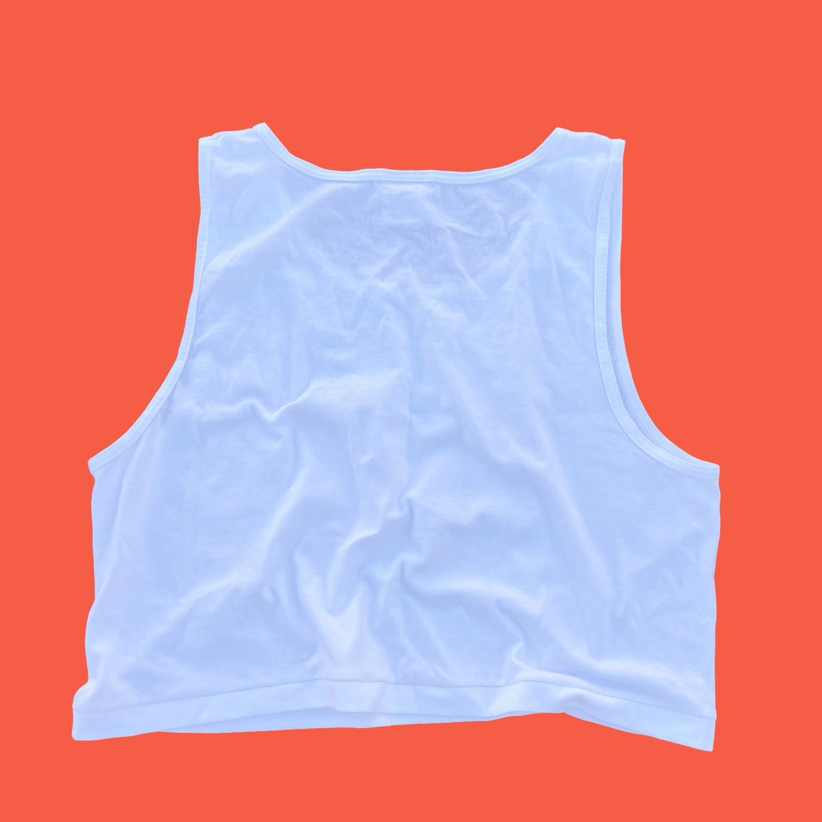 Varsity Personalization number Custom print men white crop tank top