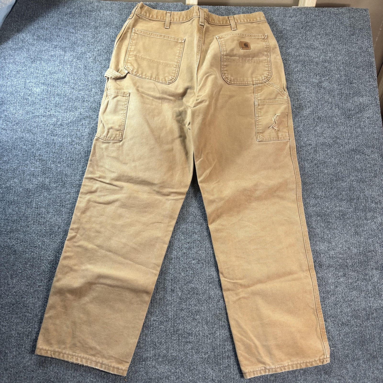 Carhartt Carpenter Pants Mens 33×32 Brown Relaxed Fit Workwear Straight Leg