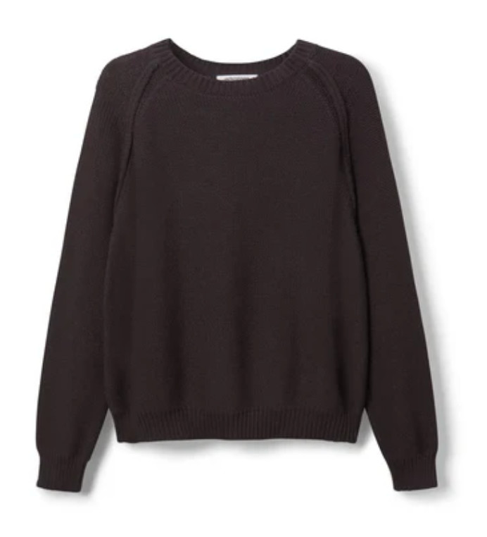$198 perfectwhitetee Women’s 100% Cotton Crew Neck Sweater Size Medium EVIE USA