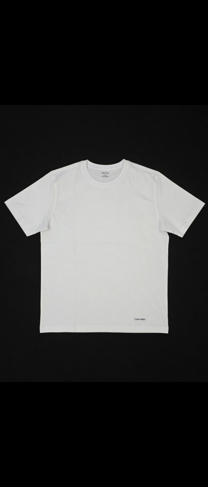 Calvin Klein Classics 3 Pack Short Sleeve Crew Neck T-Shirt , White, Mens Large