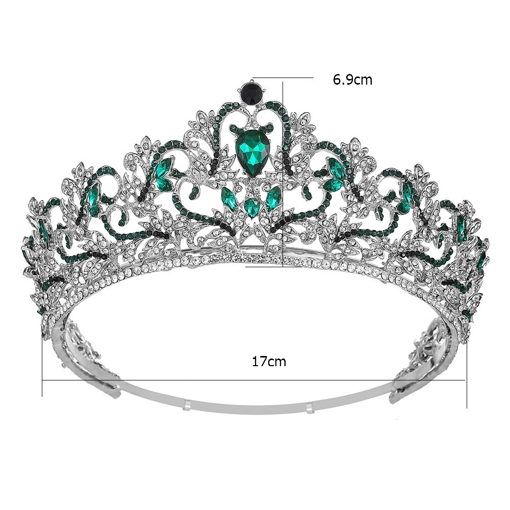 6.9cm Tall Crystal Tiara Crown Queen Princess Pageant Adjustable For Women