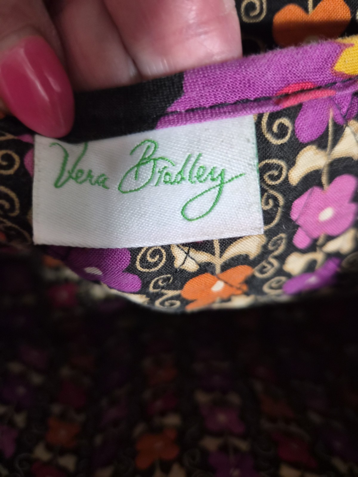 Vera Bradley Suzani Print Zip Tote Bag, Lined, Inner Pockets. Barely Used