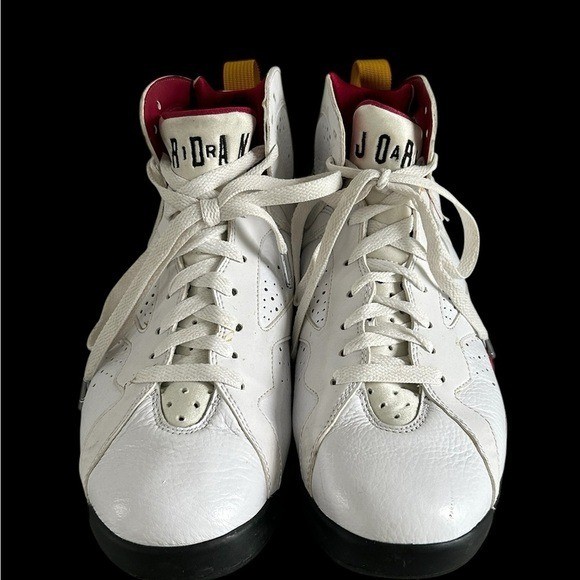 Air Jordan 7 Retro Cardinal 2011 White Bronze Red 304775-104 Mens 8.5