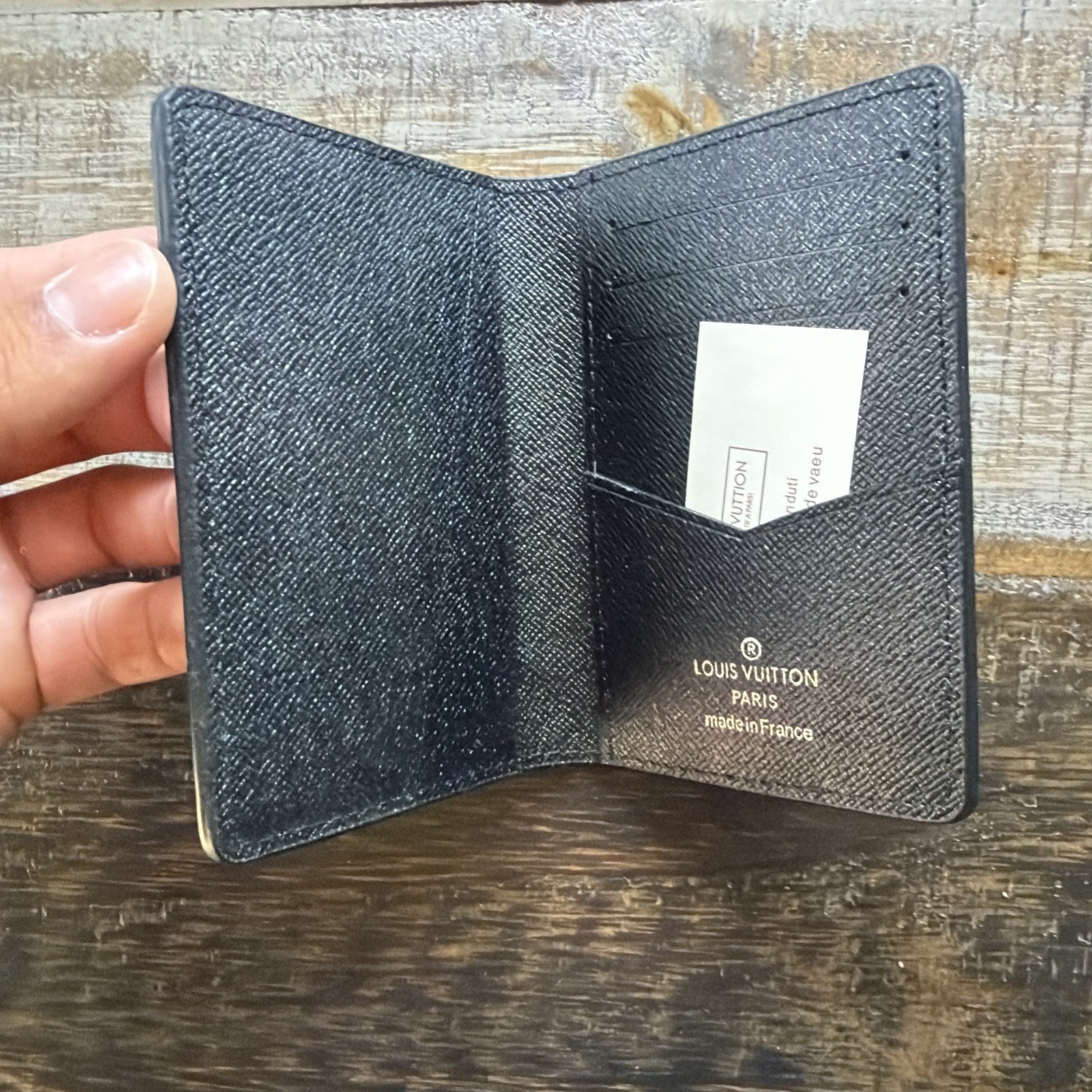 Louis Vuitton LV Black Monogram Eclipse Pocket Organizer
