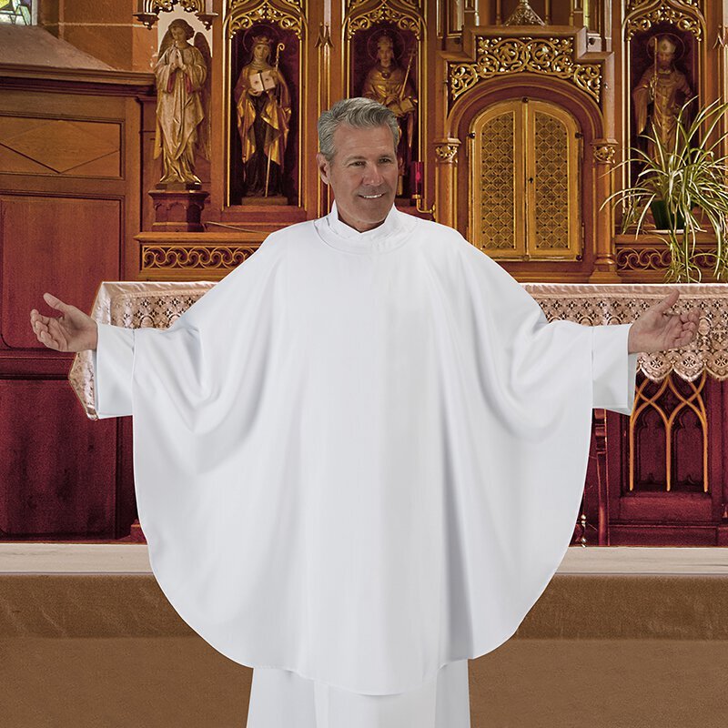 Plain Everyday Use Chasuble With Stole Church Vestment Sets for Mass 47 In