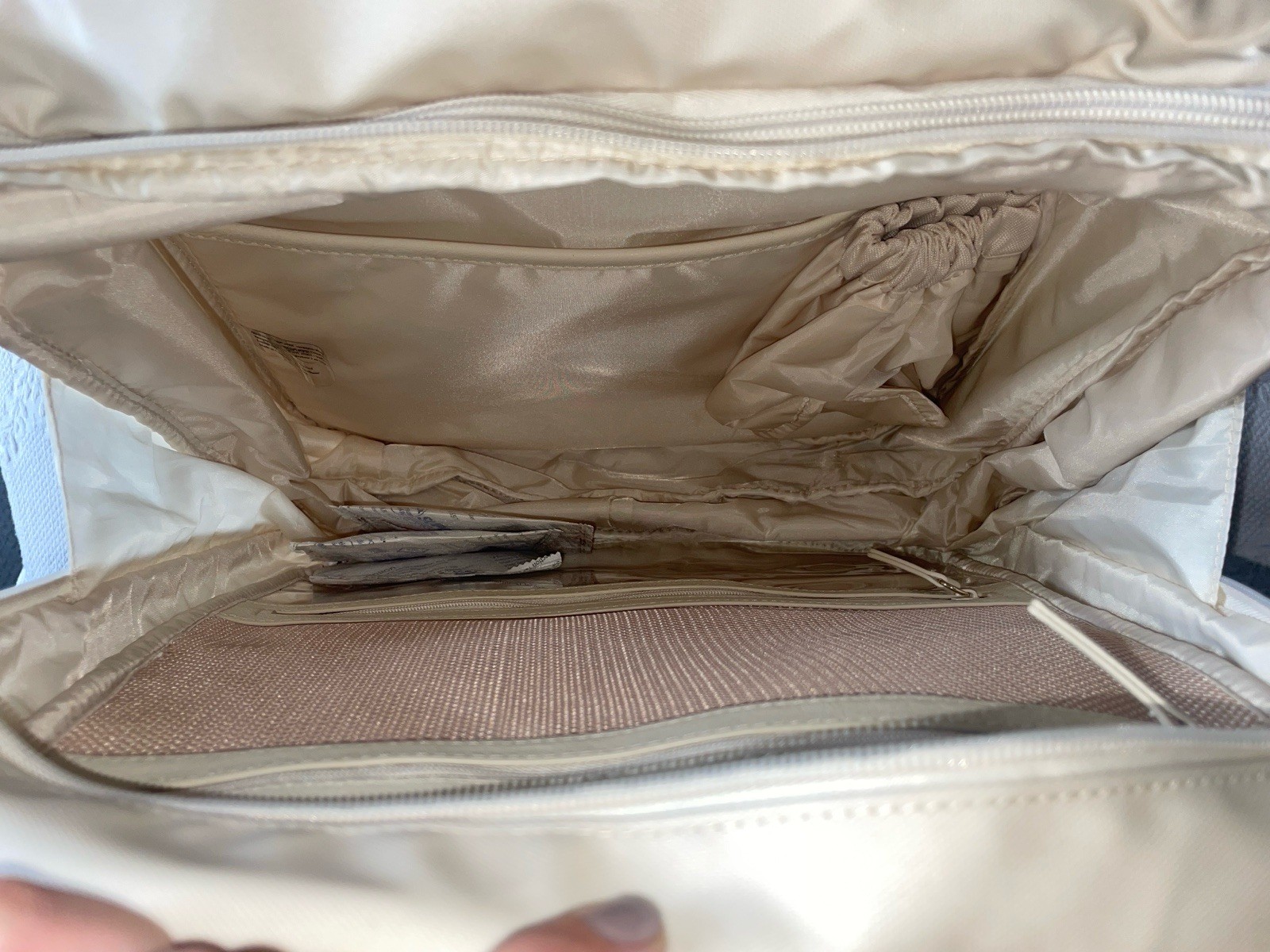 BÉIS Expandable Backpack Beige New with Tags Great for Travel