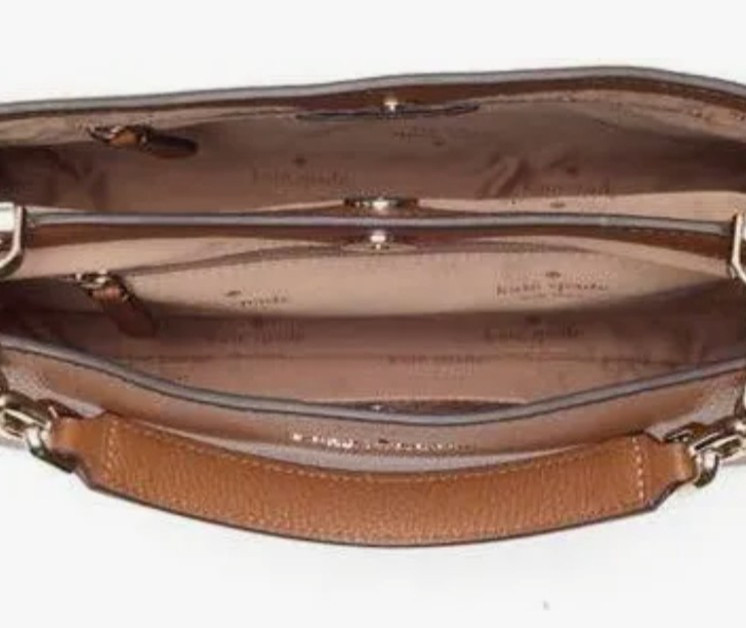kate spade- Aubrey- Top Handle Pebbled Leather Satchel- Warm Ginger- NWT- $379
