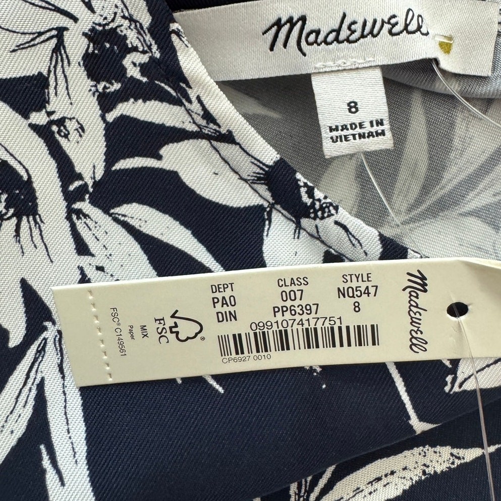 Madewell Floral Tank Top Tropical Vacation Cruise Beach Euro Summer Size 8