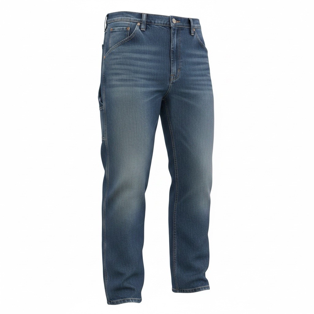 Wrangler Carpenter Jeans Mens 36X30 Medium Wash Workwear Blue Denim – PRE-OWNED