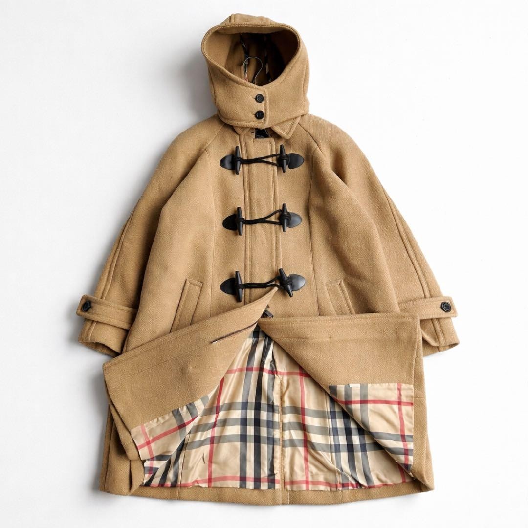 Burberry London Duffle Coat Mega Check Long 2way Toggle