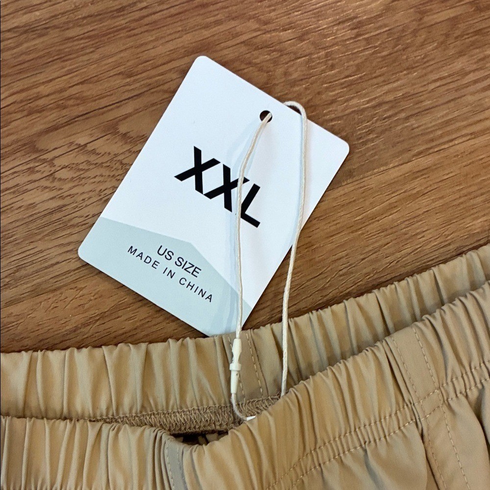 Source Unknown Tan Wide-Leg Track Pants
