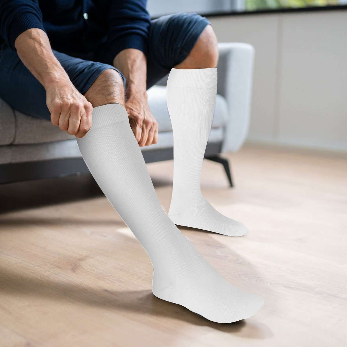 Plus Compression Socks 20-30 mmHg Medical Knee High Women Men Circulation S-4XL
